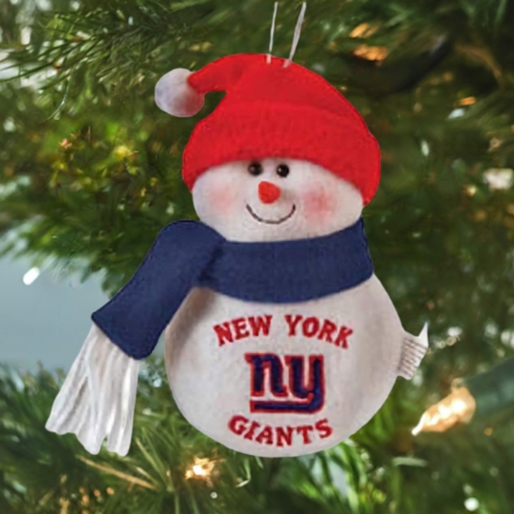 ‼️LAST CHANCE‼️ 🆕 Vintage NY Giants NFL 6” Plush Holiday Snowman Ornament